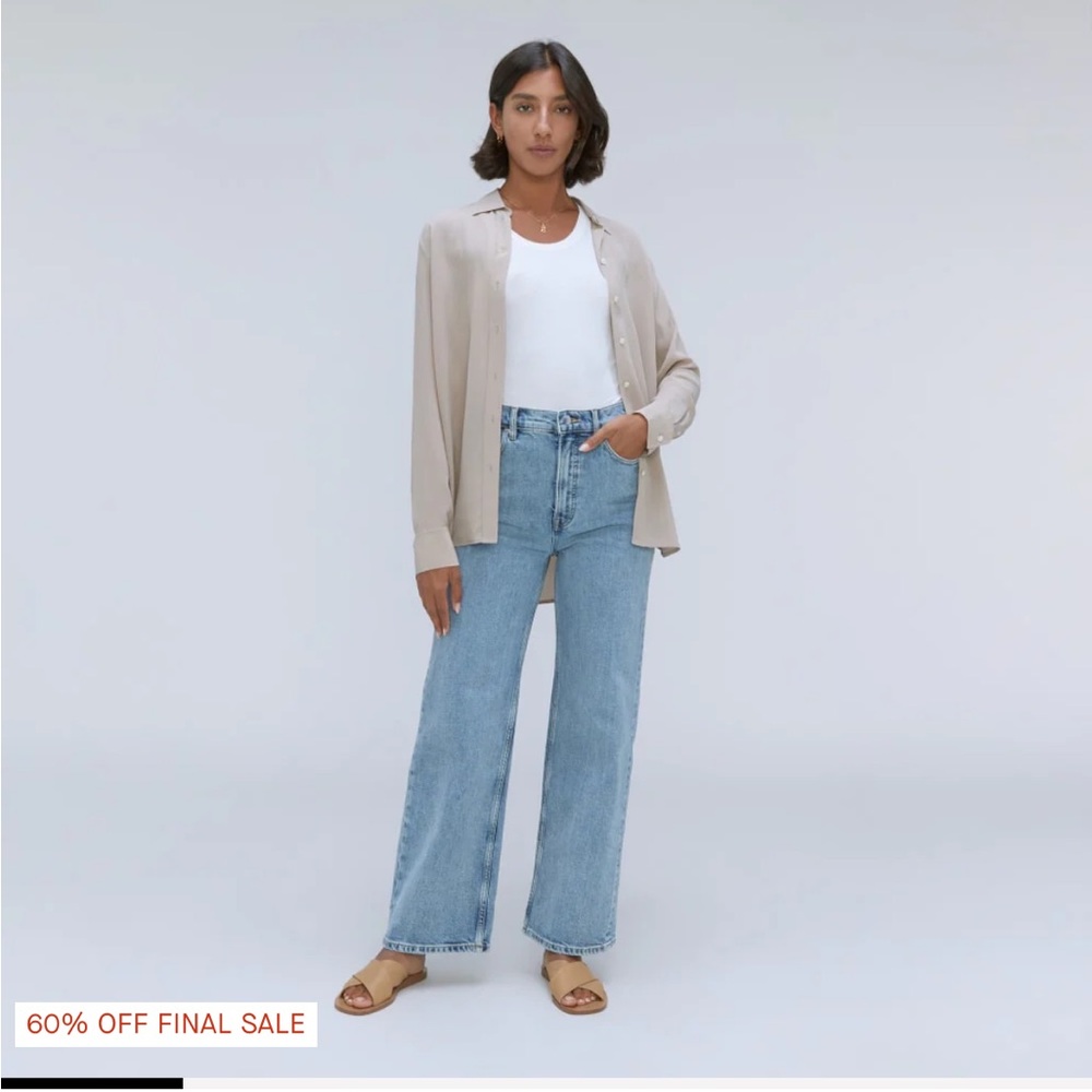 Everlane THE WAY-HIGH® SAILOR JEAN 28 Crop NWT COLOR SALT WATER